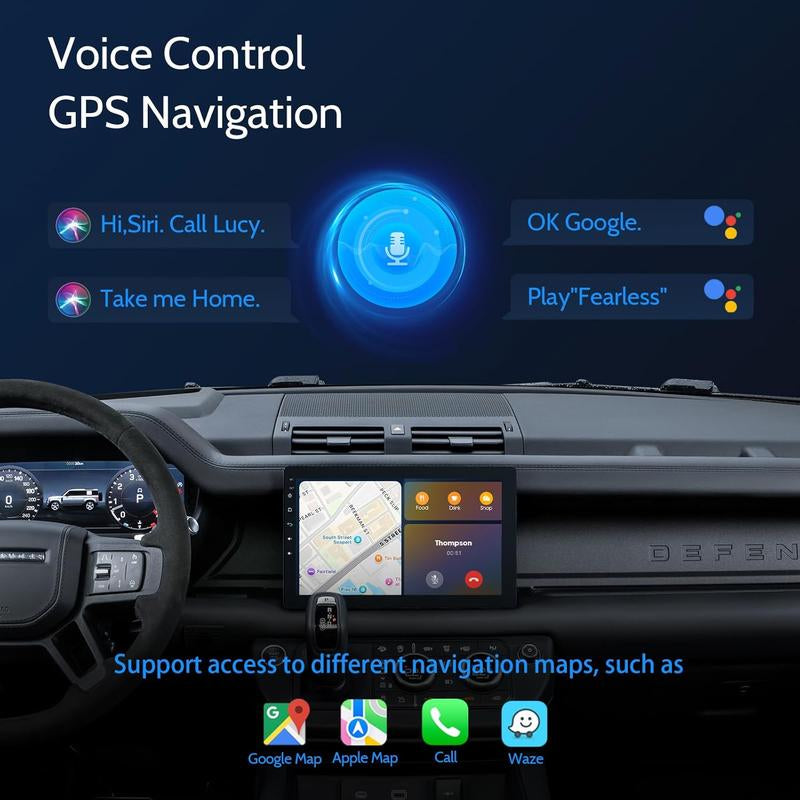 Haudio 10.1" Single Din Car Stereo with Rotatable Carplay Screen 1080P Rear Camera Wireless Carplay Android Auto Touch Screen Mirror Link Bluetooth Music Play AUX FM USB
